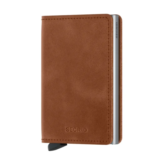 Slimwallet Vintage cognac/silver | A133643