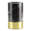 Sockel dimmbar 11,5 cm gold Marmor schwarz | A188548