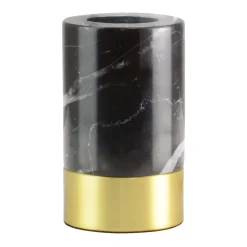 Sockel dimmbar 11,5 cm gold Marmor schwarz | A188548