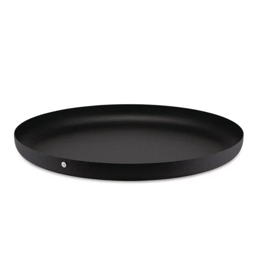 Tablett 35 cm Texture Stahl schwarz | A101762