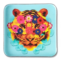 Tablett quadratisch 15x15 cm Masktiger | A150216