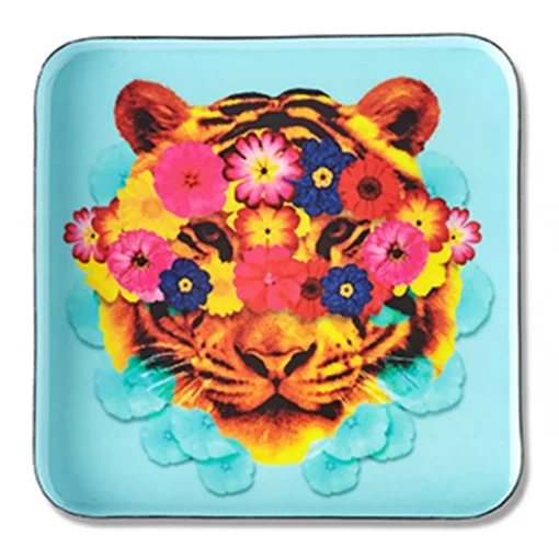 Tablett quadratisch 15x15 cm Masktiger | A150216
