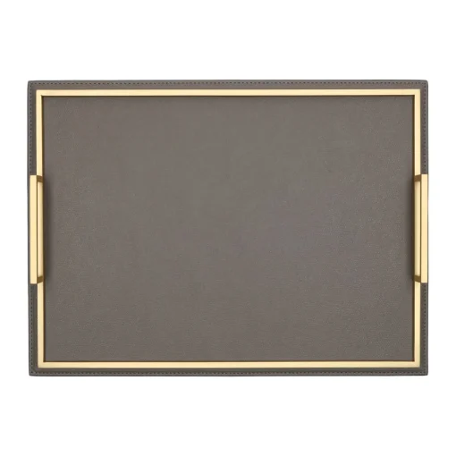 Tablett rechteckig mittel, Golf smoke, Naht smoke | A132219