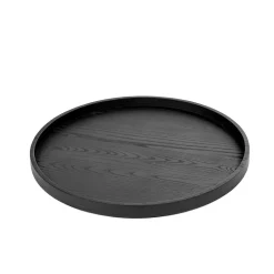 Tablett rund 35 cm schwarz | A177060