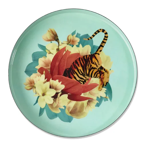 Tablett rund 33 cm Tiger Flower | A149863