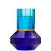 Teelichtleuchter 15 cm azurblau/bernstein/kobalt | A195313