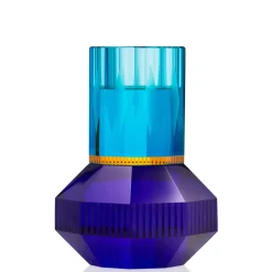 Teelichtleuchter 15 cm azurblau/bernstein/kobalt | A195313