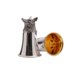 Tierkopfbecher Fuchs H 13 cm Sterling Silber | A142573
