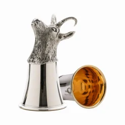 Tierkopfbecher Gemse H 12 cm Sterling Silber | A142567