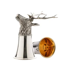 Tierkopfbecher Hirsch H 14 cm Sterling Silber | A142685