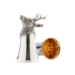 Tierkopfbecher Rehbock H 12 cm Sterling Silber | A142686