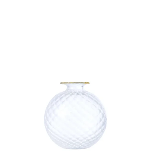 Vase 20,5 cm kristall/blattgold Faden | A108653