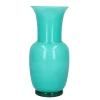Vase 30 cm mint grün/weiß | A107641