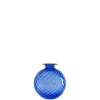 Vase 16,5 cm saphir/roter Faden | A107863