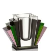 Vase 22,5 cm schwarz/grün/rosa | A195254
