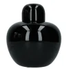 Vase m. Deckel 22 cm schwarz | A108536