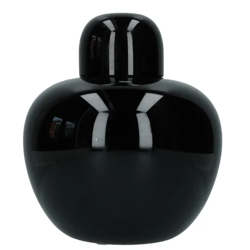 Vase m. Deckel 22 cm schwarz | A108536
