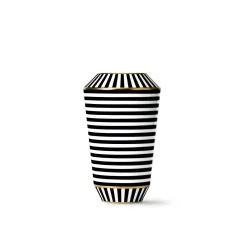 Vase schwarz/gold 20,3 cm | A103761