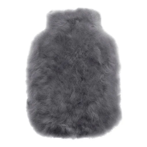 Wärmflasche Alpaka-Fell 0,60 l graphit grau | 0,60 l | graphit grau | A178287